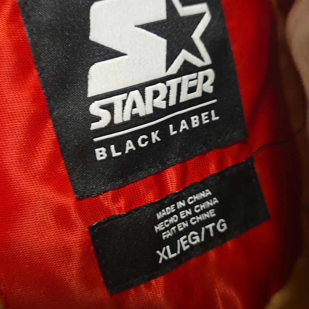 STARTER Black Label Black & White NFL 49ERS Hang Tag XL - Picture 3 of 4